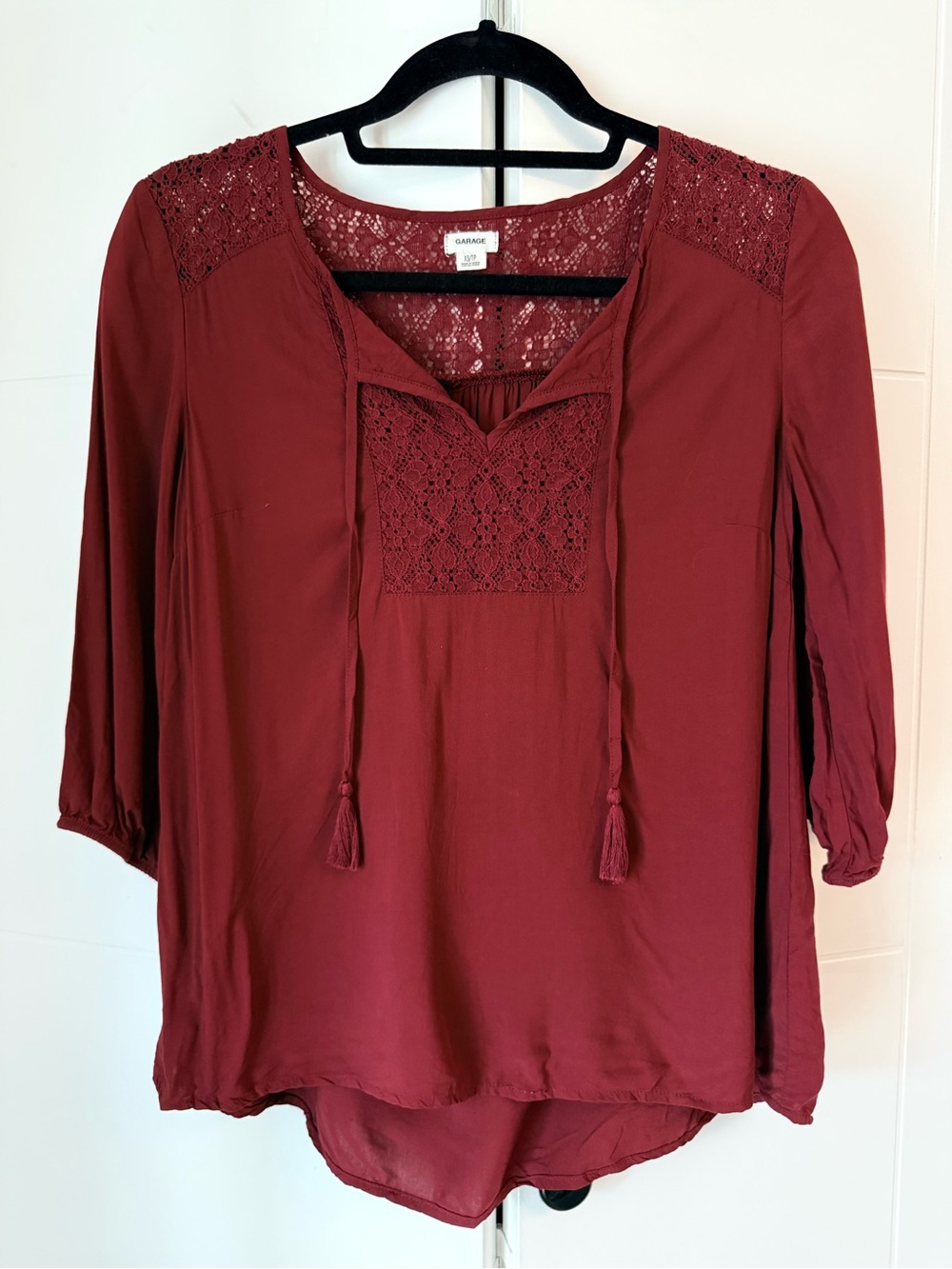Garage Boho Peasant Blouse